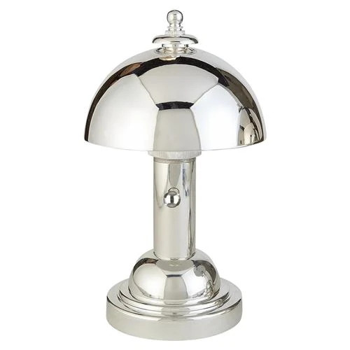 Visual Comfort Totie Industrial Loft Polished Nickel Dome Shade Desk Lamp | Kathy Kuo Home