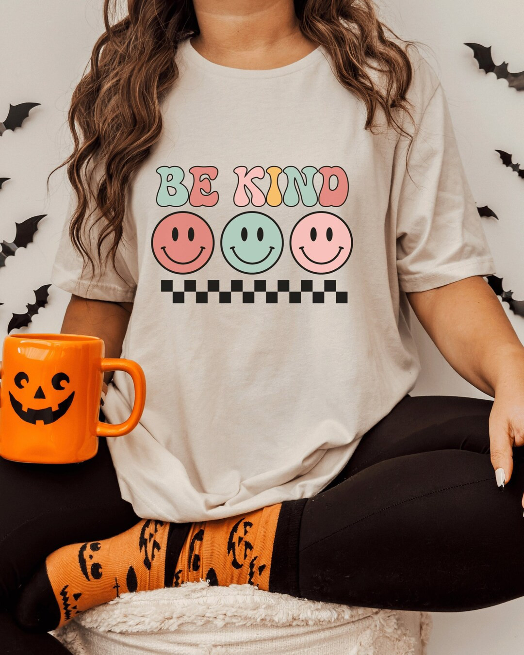 T-Shirt for Women,Be Kind Shirt, Smiley Face Shirt, Positive Shirt, Retro Be Kind Shirt,Boho Kind... | Etsy (US)