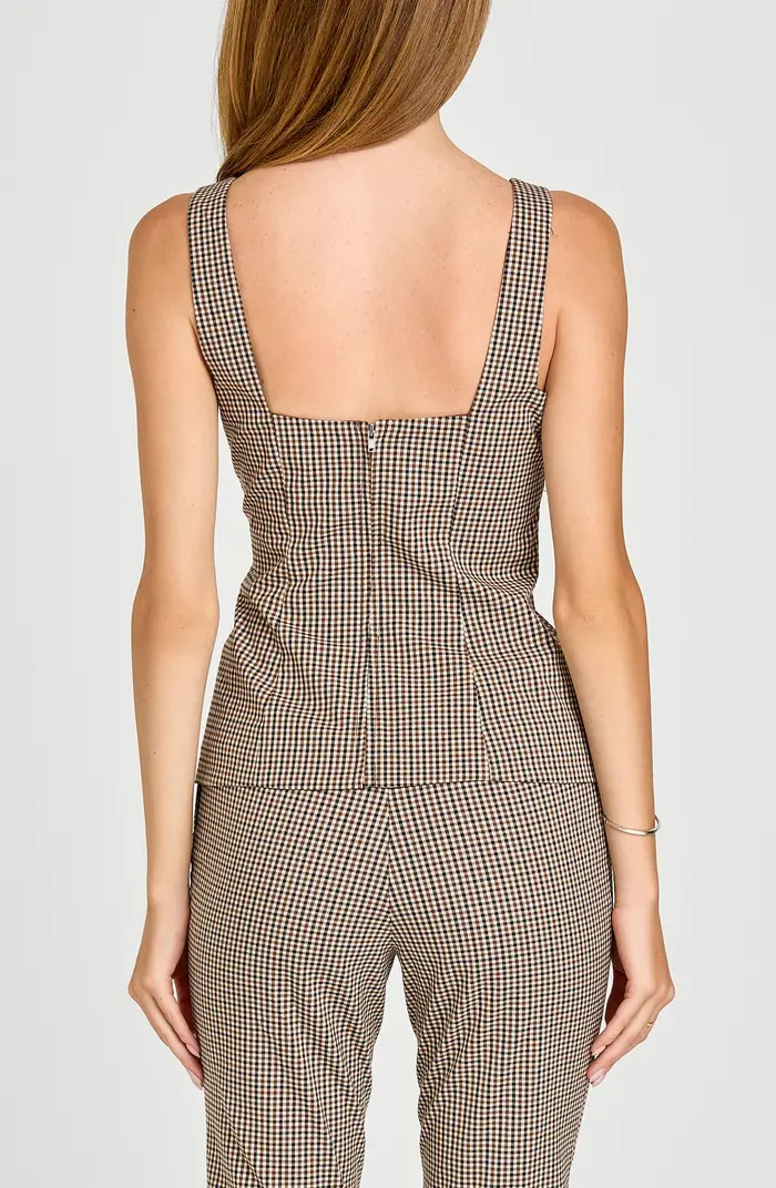 x Sara Walker Carolyn Plaid Sleeveless Top | Nordstrom