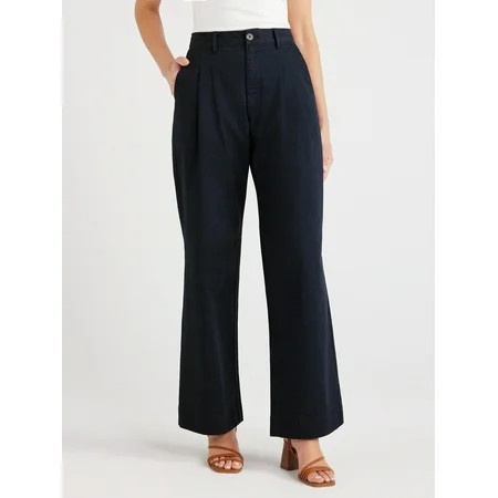 Free Assembly Women’s Wide Leg Chino Pants 31” Inseam Sizes 0-22 | Walmart (US)
