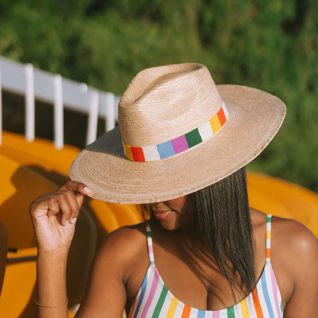 Andie Rainbow Palm Hat | Sunshine Tienda