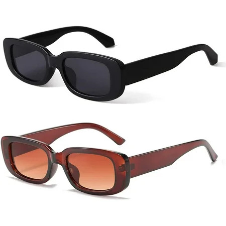 Rectangle Sunglasses for Women Retro Driving Glasses 90’s Vintage Fashion Narrow Square Frame UV400  | Walmart (US)