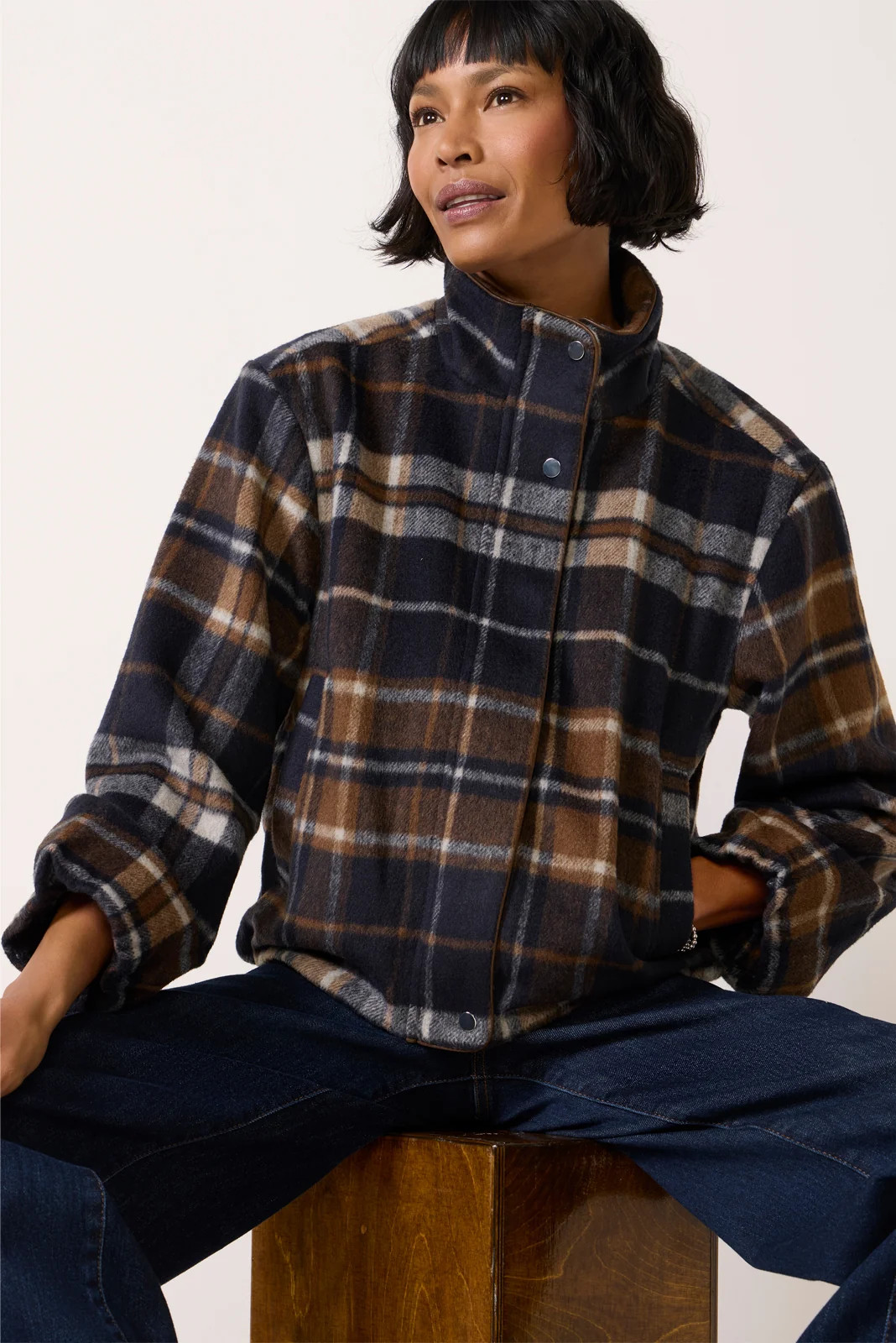 Clive Plaid Jacket | Evereve