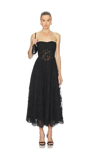 Hazel Dress in Black Chantilly Lace | Revolve Clothing (Global)