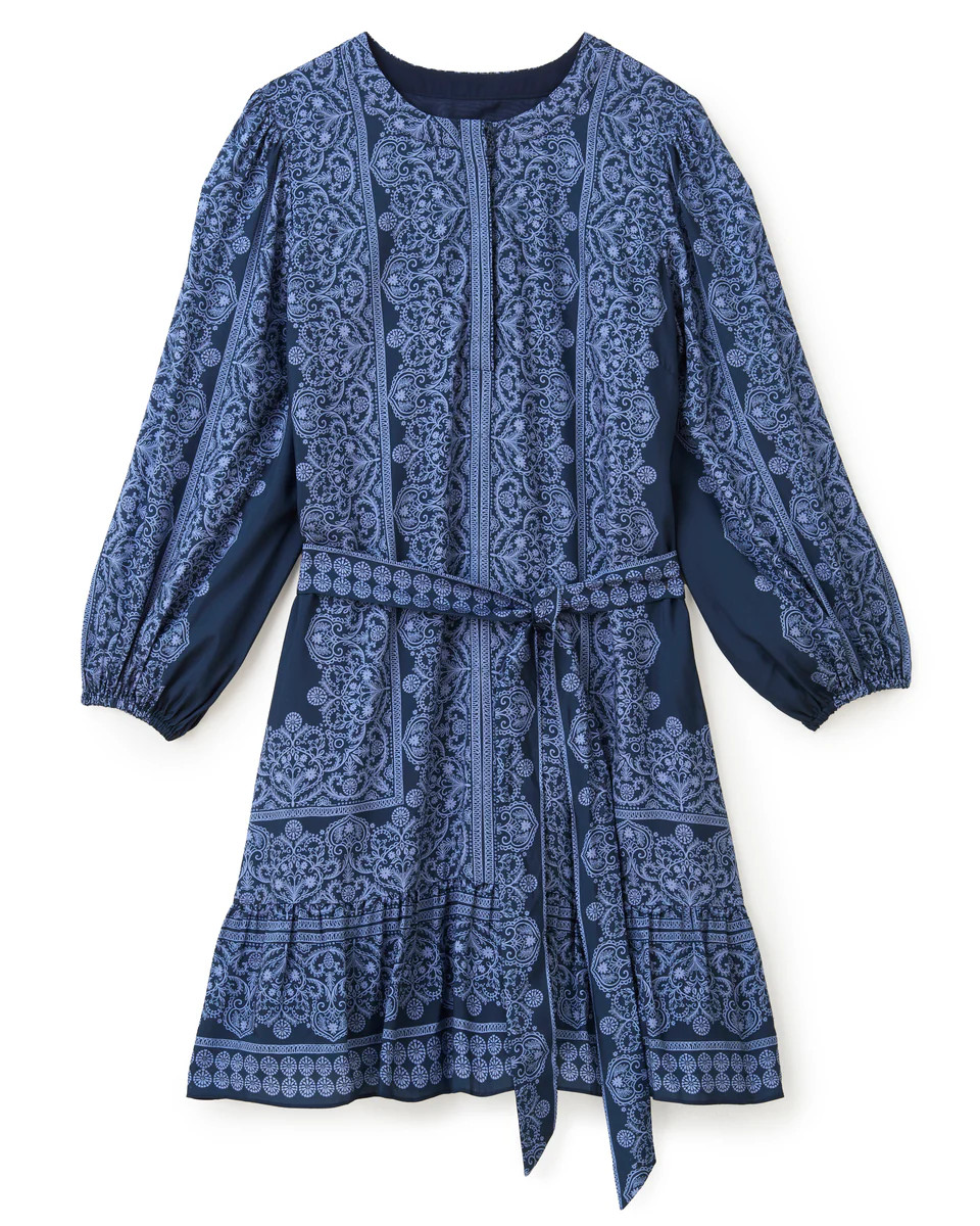 Bonnie Ls Dress-Carmel Trellis | Cartolina