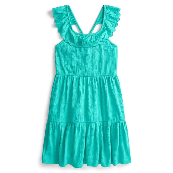 Wonder Nation Girls Eyelet Dress, Sizes XS- XLP | Walmart (US)