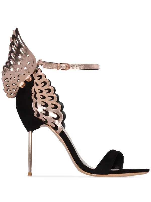 Evangeline 100mm butterfly ankle sandals | Farfetch (US)