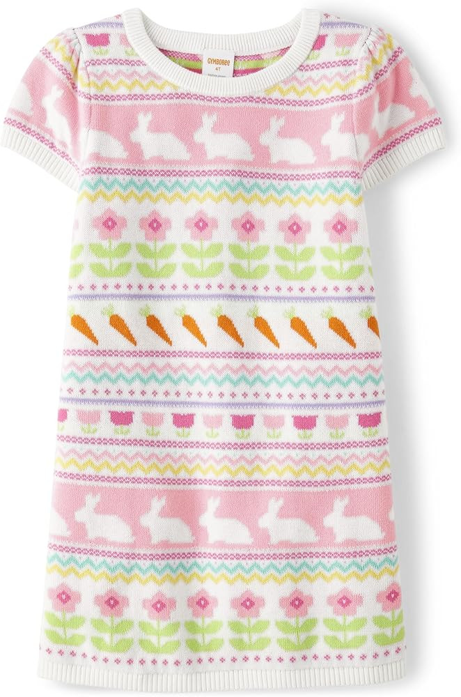 Gymboree Girls' and Toddler Short Sleeve Sweater Dress | Amazon (US)