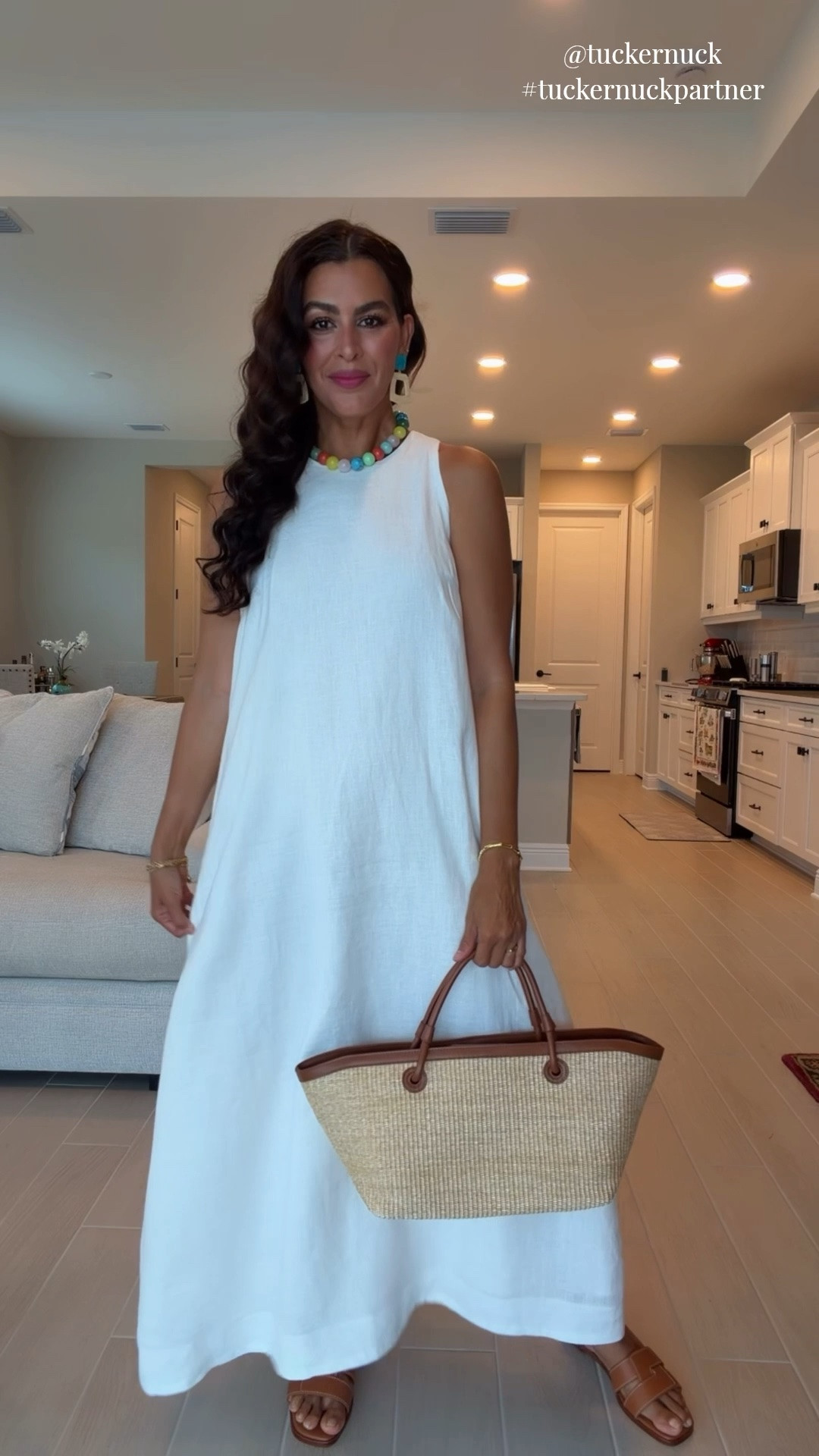 In love with these dresses! ⬇️wearing a Size Small in both dresses. Shoes are tts. Wearing 9.5 in both, and so comfortable. The jewelry is so good! The colorful beaded necklace is so good. And the earrings will look amazing with any outfit.
@Tuckernuck #tuckernuckpartner

#LTKOver40 #LTKU #LTKootd