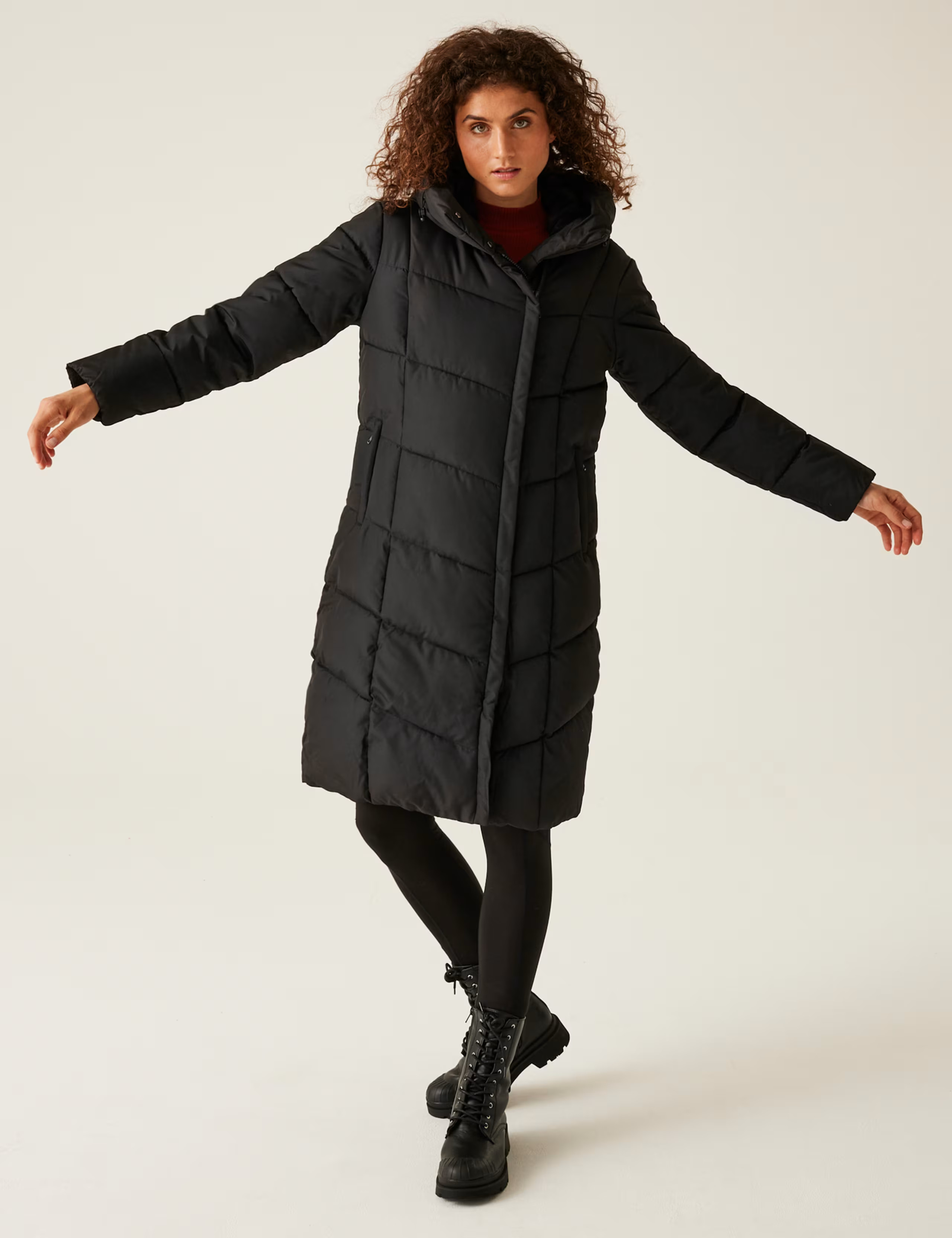 Nurie Hooded Quilted Padded Longline Coat | Regatta | M&S | Marks & Spencer (UK)