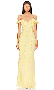 Lovers and Friends Marisol Gown in Baby Yellow from Revolve.com | Revolve Clothing (Global)