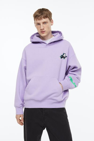 Oversized capuchonsweater met print | H&M (DE, AT, CH, NL, FI)