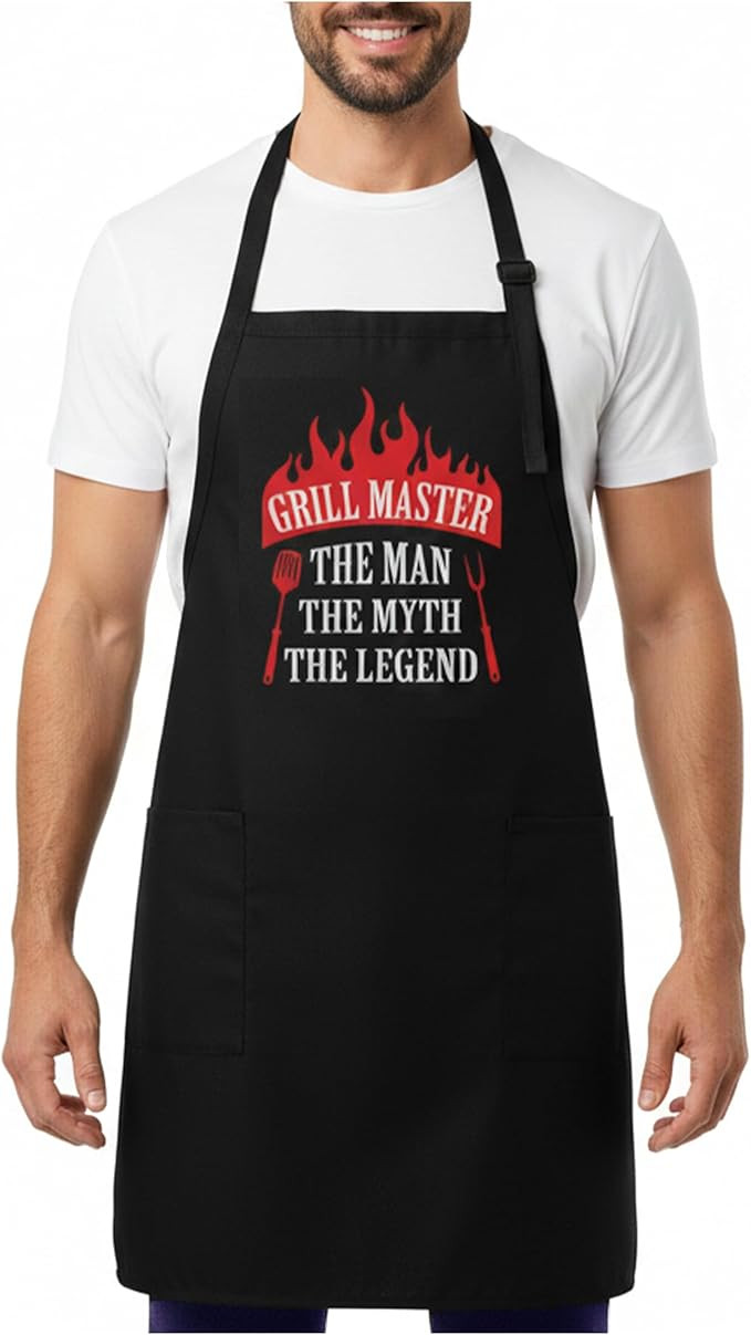 Tstars Funny Aprons for Men Grill Master Kitchen Cooking BBQ Mens Chef Apron | Amazon (US)