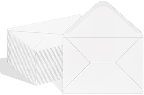 A7 Envelopes 100 Pack White 5x7 V Flap Invitation Envelopes for 5x7 Photos,Cards, Birthday, Weddi... | Amazon (US)