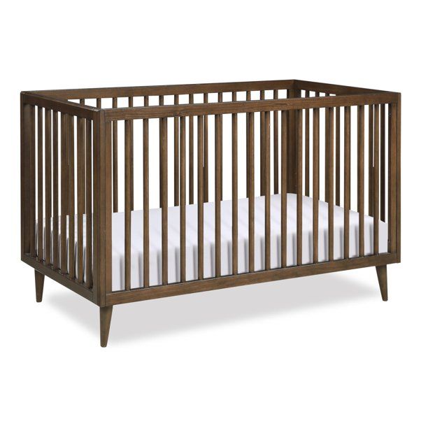 Novogratz Harper 3-in-1 Convertible Baby Crib for Nursery, Walnut - Walmart.com | Walmart (US)