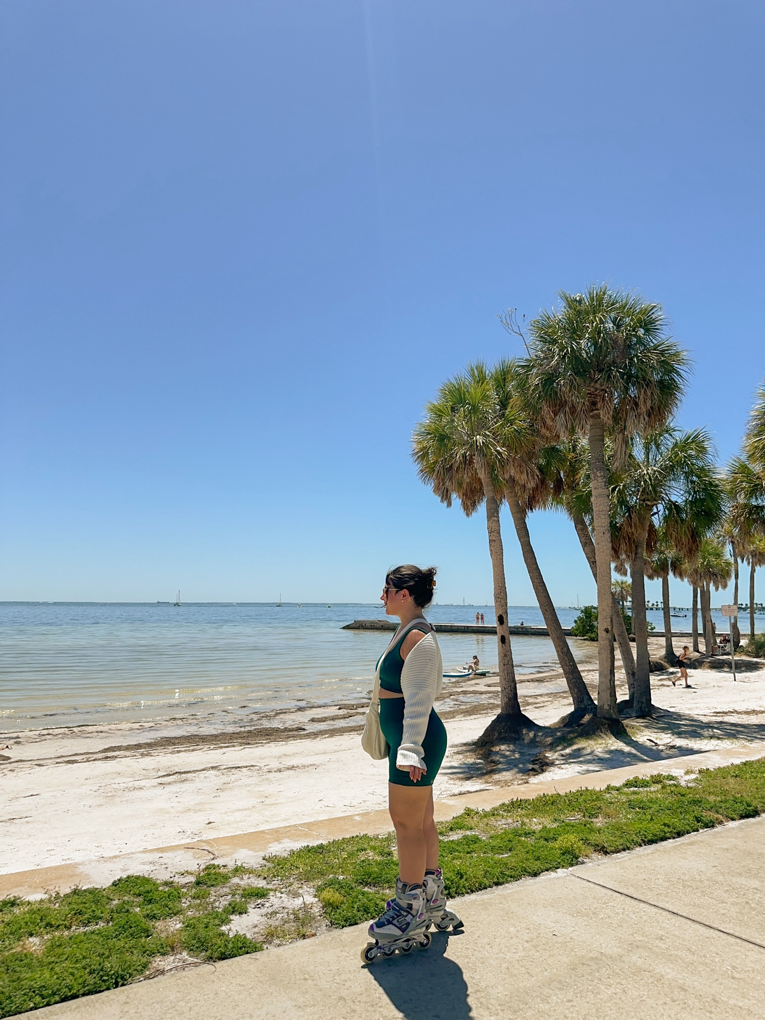 Wearing a M in the top & bottom - color is Mojito but no longer available. Linked other colors below! 🤎 set active set, workout set, matching workout set, rollerblading outfit, roller skating, active wear 

#LTKfitness #LTKActive