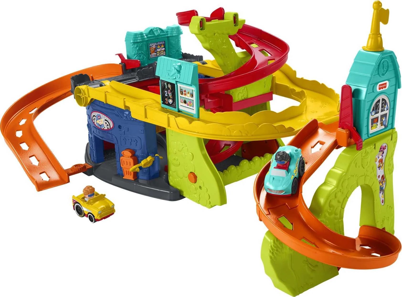 Fisher-Price Little People Sit 'N Stand Skyway 2-In-1 Vehicle Racing Playset - Walmart.com | Walmart (US)