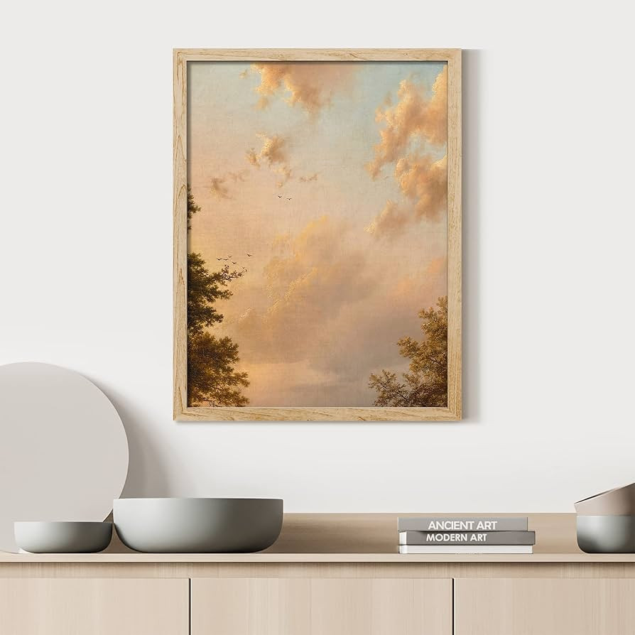 SIGNWIN Framed Autumn Sunset Cloud Landscape Wall Art, Floral/Botanical Wall Decor Prints, Nature... | Amazon (US)