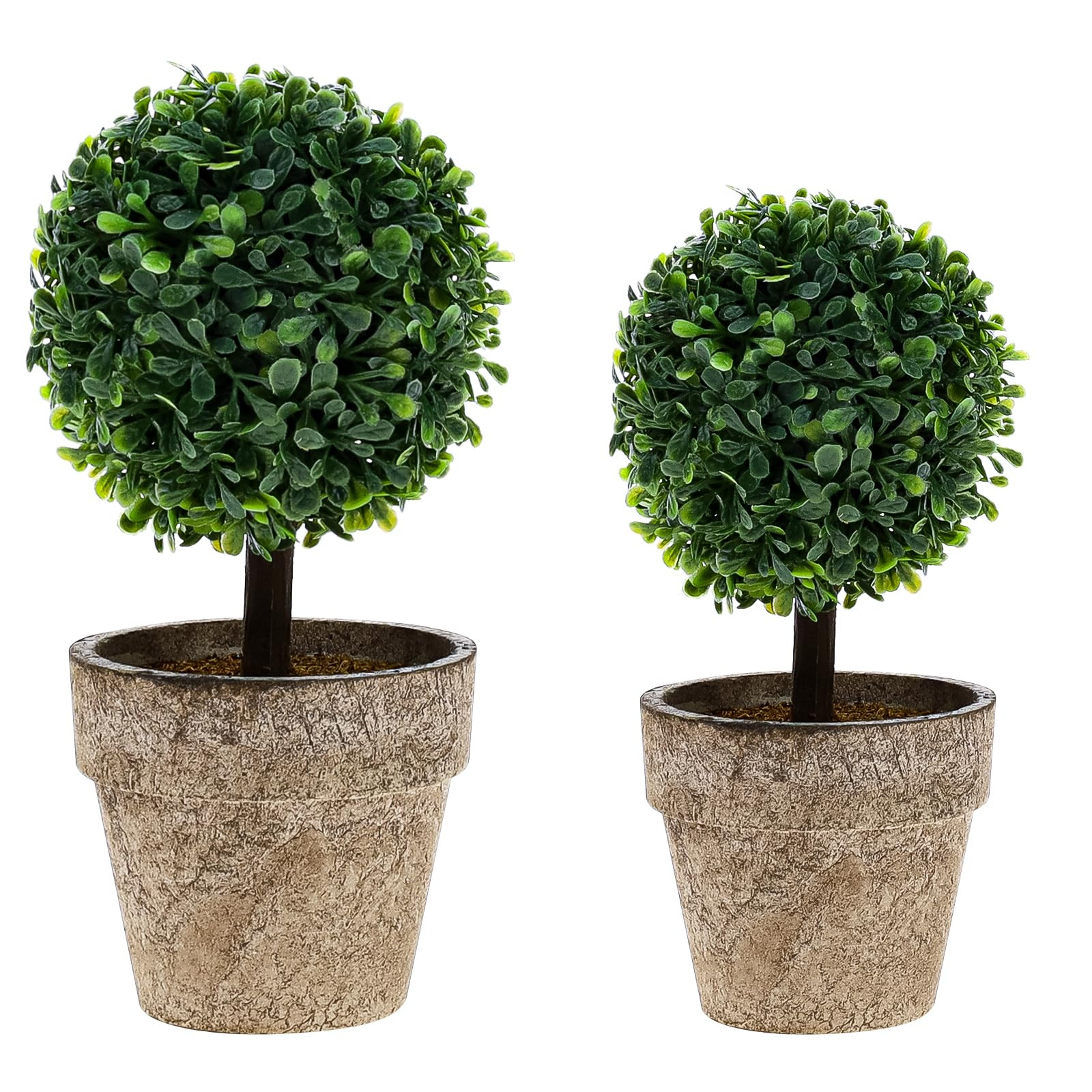 Woration Artificial Green Grass Ball Potted Fake Shrubs Big & Small Ball Plant Decoration Faux Sm... | Amazon (US)