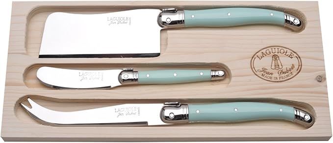 Jean Dubost 3 Piece Cheese Set, Turquoise | Amazon (US)