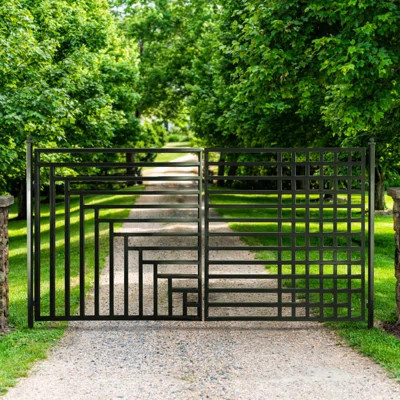 Steel Dual Swing Driveway Gate - Kyiv Style | Wayfair North America