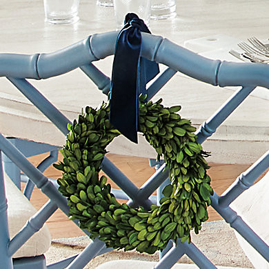 Preserved Boxwood Mini Wreath with Natural Green Texture & Indoor Hanging Ring | Ballard Designs, Inc.