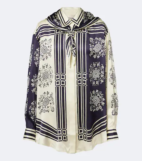 Banderra scarf-detail printed silk shirt | Mytheresa (US/CA)