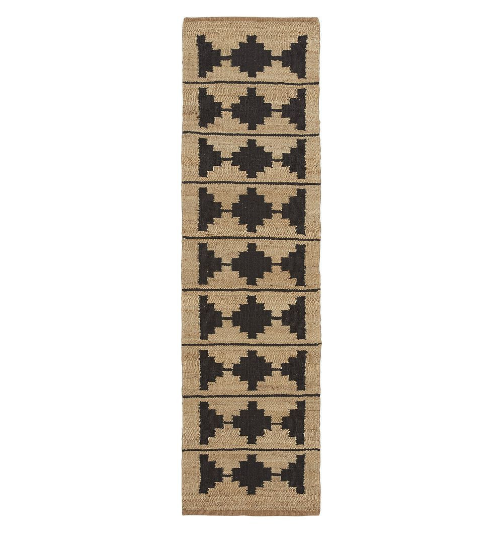 Bowen Jute & Wool Flatweave Rug, Bowen Black - 2-1/2' x 9' | Rejuvenation
