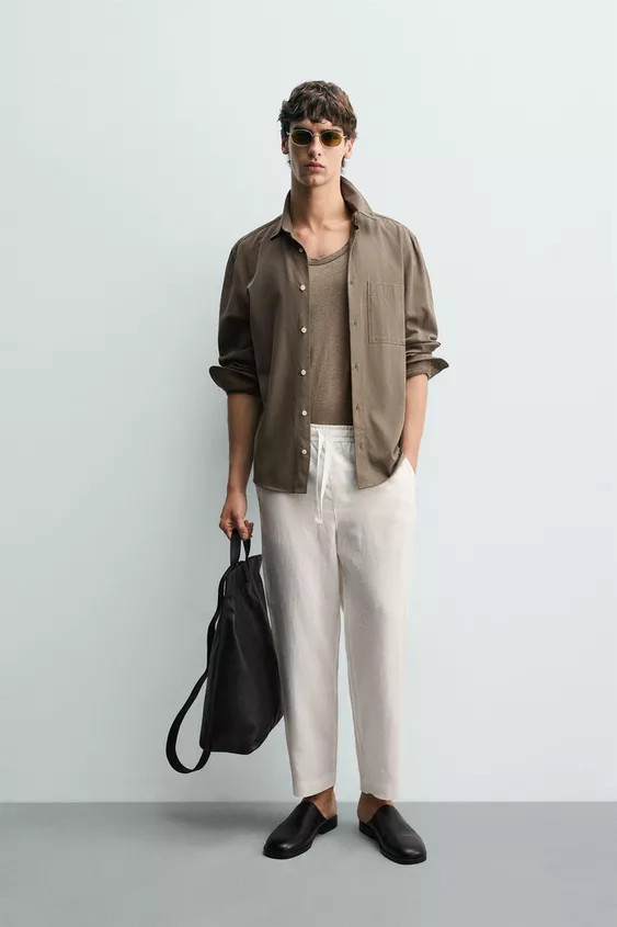 RELAXED FIT 100% LINEN PANTS | Zara US