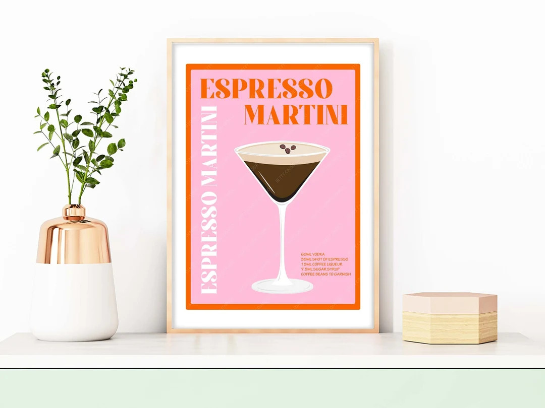 Espresso Martini Cocktail Print Espresso Martini Poster - Etsy | Etsy (US)