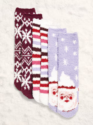 3-Pack Cozy Crew Socks for Women | Old Navy (US)