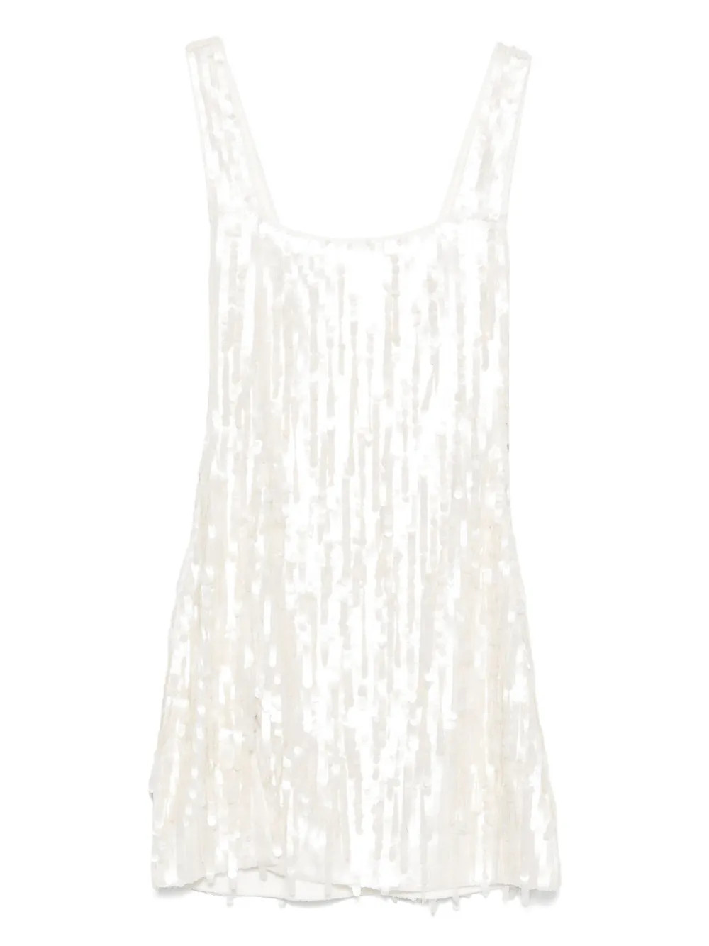 STAUD Le Sable sequin-embellished mini dress - White | Farfetch Global