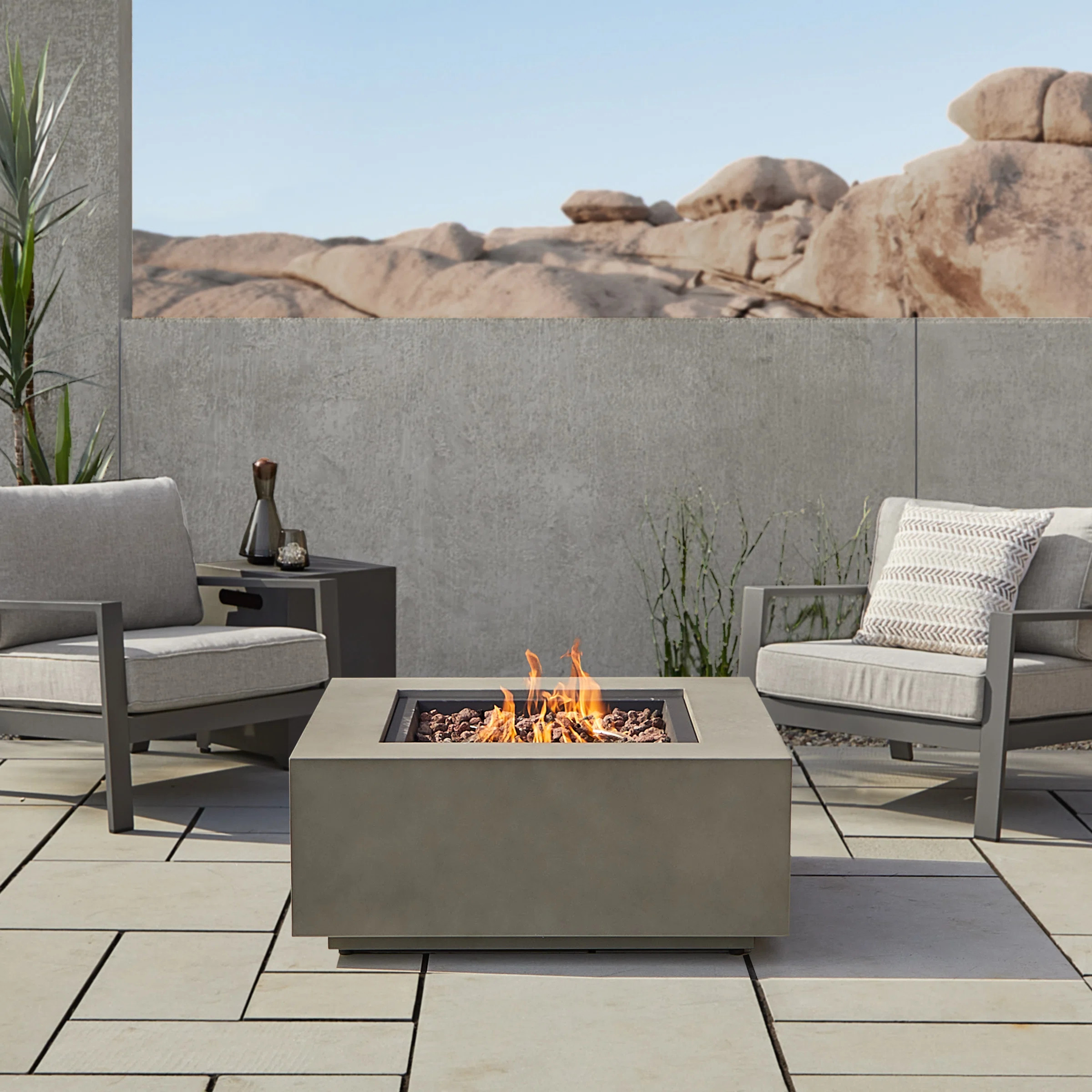 AEGEAN Propane / Natural Gas Outdoor Fire Pit Table | Wayfair North America
