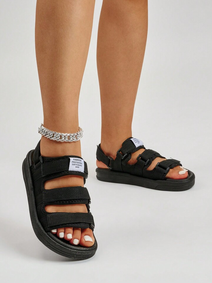 Fashion Women's Adjustable Three Belt Sports Sandals Summer Outdoor Breathable Casual Beach Slipp... | SHEIN
