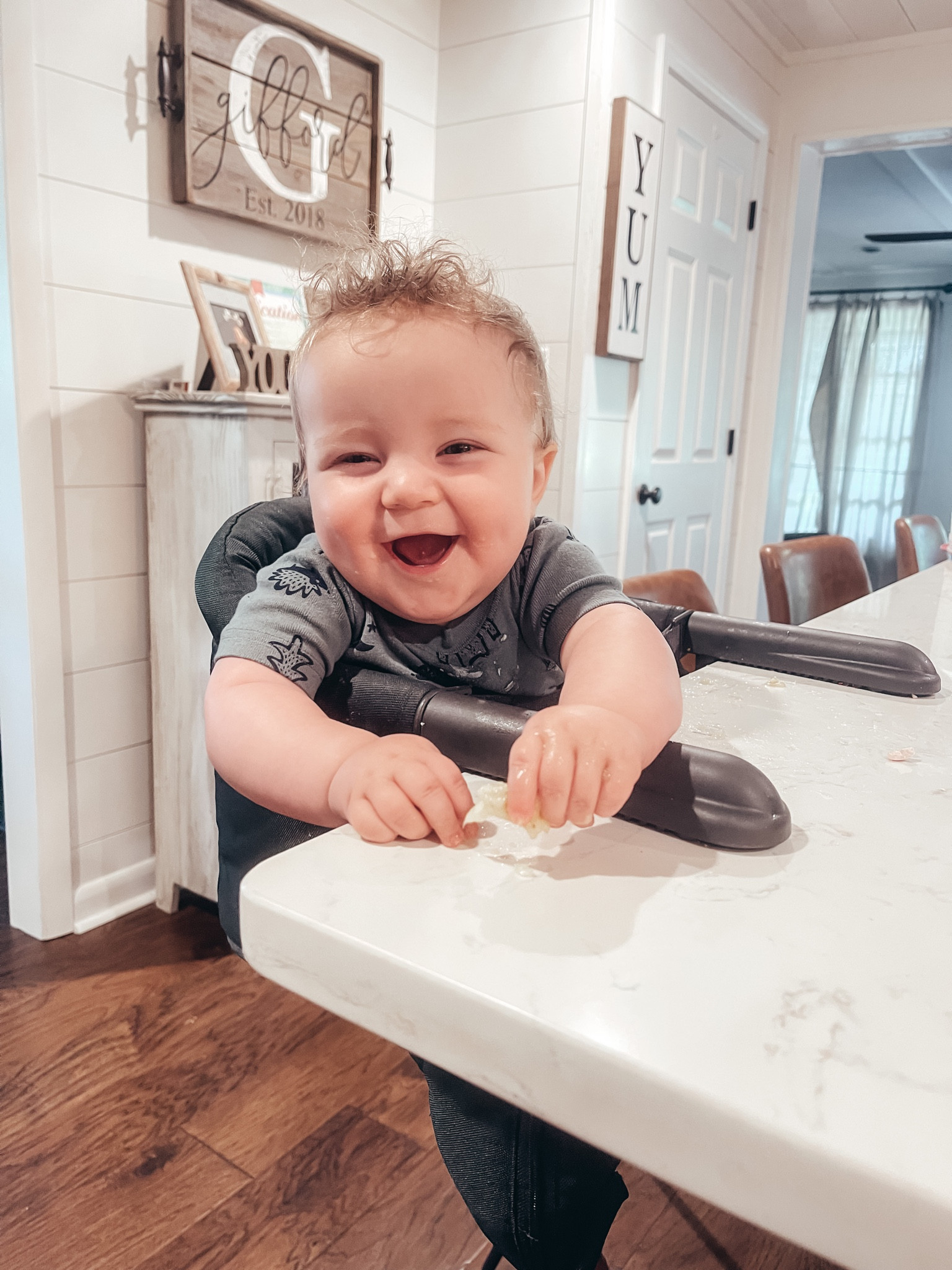 Another favorite chair! I love this seat now that he is bigger! He can sit right beside us at the counter OR in the booth at restaurants! You can buy this with or without a tray! 🙌🏼  
#highcair #organization #babyshowergift #familyvacation 

#LTKkids #LTKfamily #LTKbaby