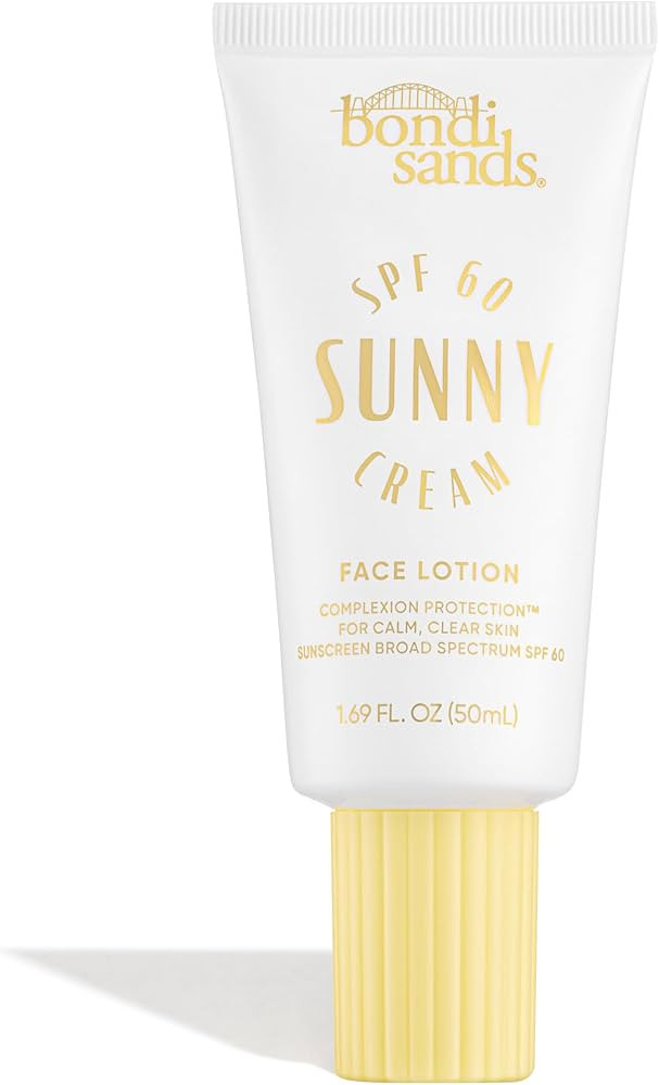 Bondi Sands Sunny Cream SPF 60 Face Lotion, Hydrating + Nourishing Broad Spectrum Daily Sunscreen... | Amazon (US)