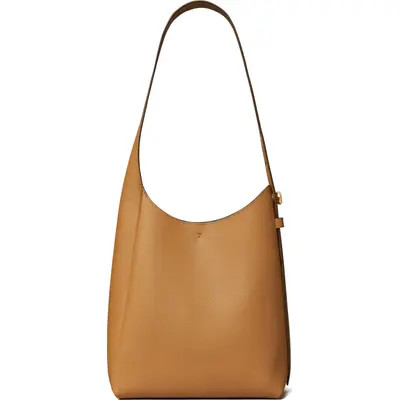 Tory Burch Small Romy Pebble Leather Hobo Bag in Black at Nordstrom | Nordstrom