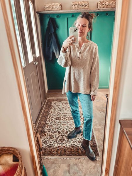 Wearing a small in my sweater and true size 6 in my boots. My jeans are older so I linked lots of similar options! 

#LTKSeasonal #LTKstyletip #LTKfindsunder100