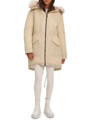 NOIZE Caroline Faux Fur Lined Parka Jacket on SALE | Saks OFF 5TH | Saks Fifth Avenue OFF 5TH