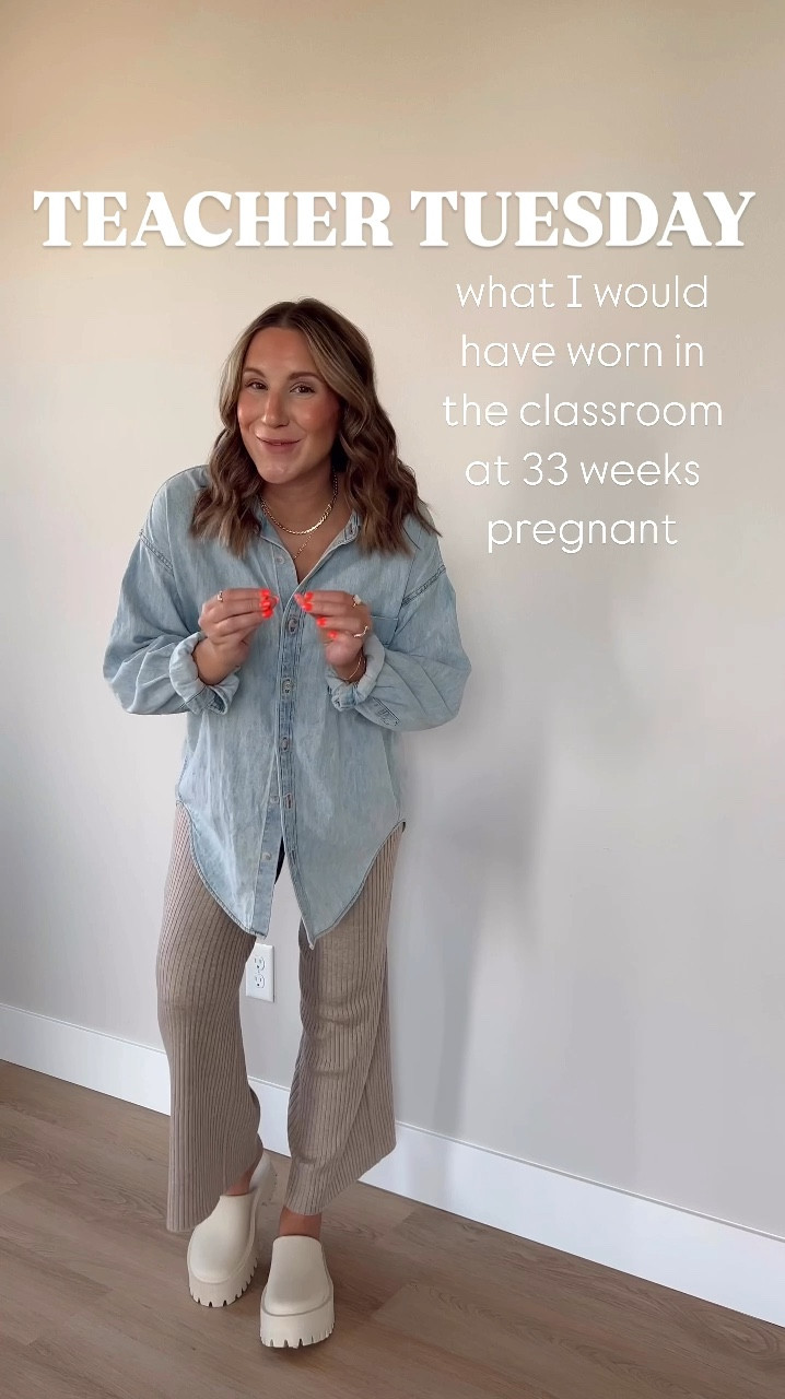 Teacher Tuesday🍎 here’s what I would have worn in the classroom this week at 33 weeks pregnant!

Teacher style | classroom outfits | teacher style | outfit inspo | bump friendly | amazon finds 

#LTKStyleTip #LTKBump