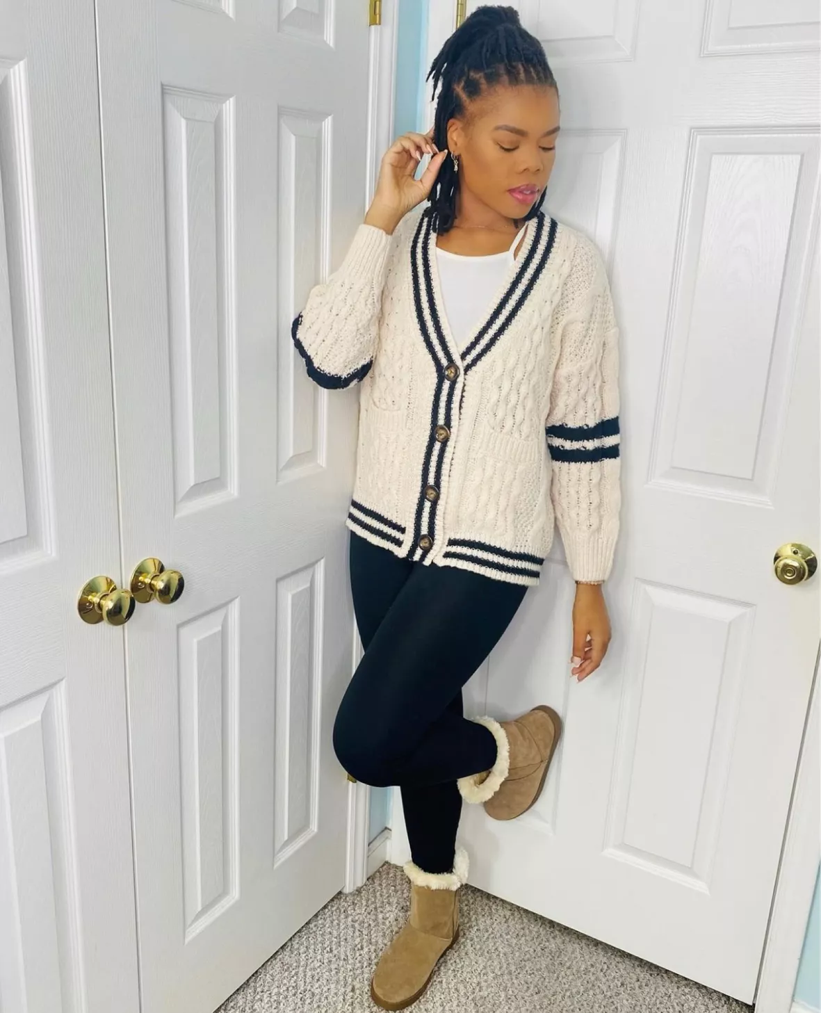 Varsity-Striped Cardigan Sweater curated on LTK