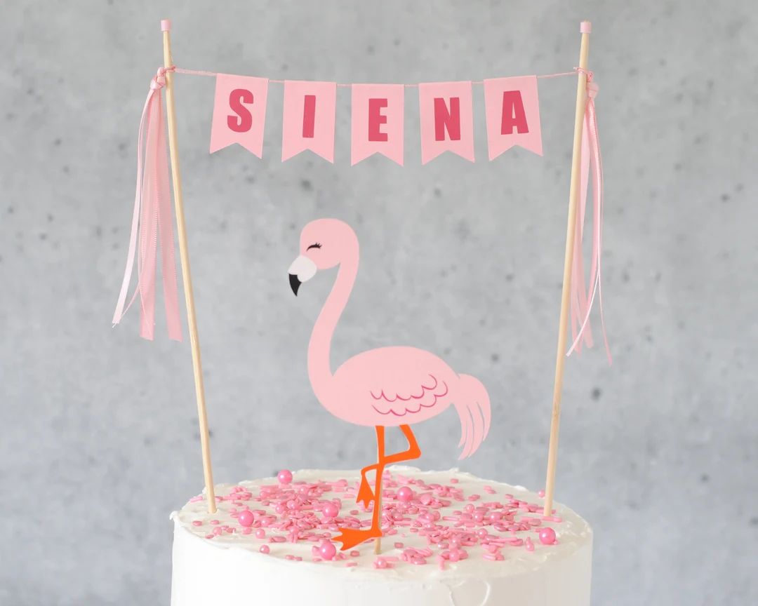 Flamingo Birthday Cake Topper  Personalized Flamingo Cake - Etsy | Etsy (US)