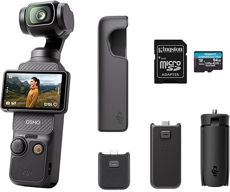 DJI Osmo Pocket 3 Capture More Combo, Vlogging Camera with 1'' CMOS & 4K/120fps Video, 3-Axis Sta... | Amazon (US)