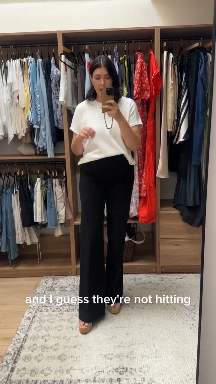 I’m in the large of the top and medium tall of the pants!
