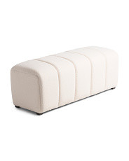 Fluted Upholstered Boucle Bench | TJ Maxx