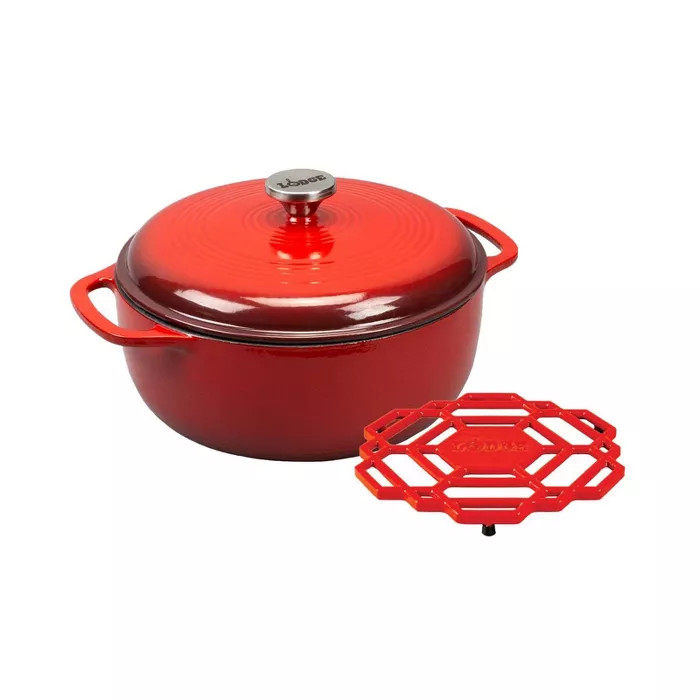 Lodge 6qt Cast Iron Enamel Dutch Oven | Target