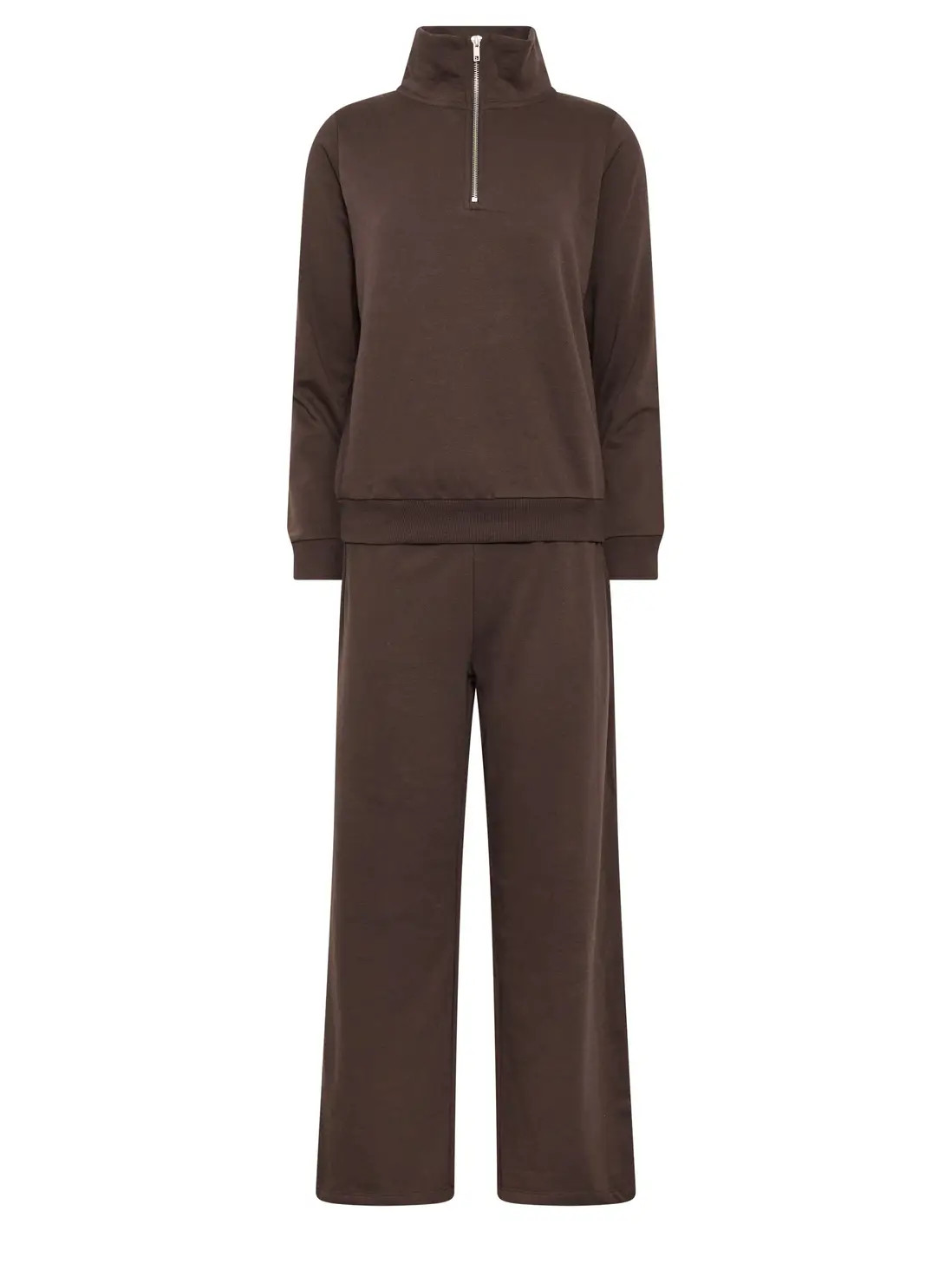 Baby Blue M&Co Petite Quarter Zip & Wide Leg Joggers Set | Debenhams | Debenhams UK
