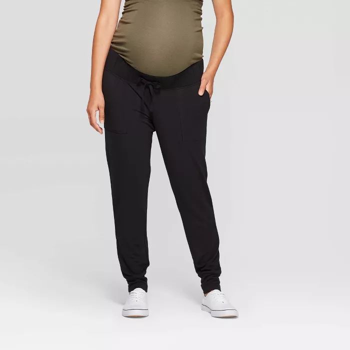 Maternity Drapey Jogger - Isabel Maternity by Ingrid & Isabel™ Black | Target