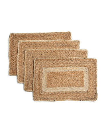 4pk Jute Braided Rectangale Placemats | TJ Maxx