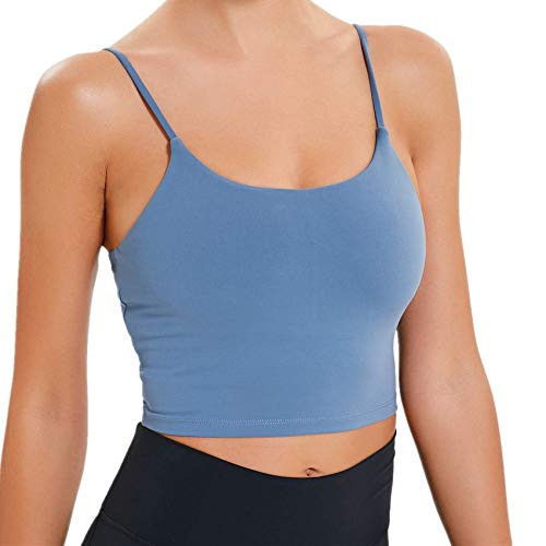 Lemedy Women Padded Sports Bra Fitness Workout Running Shirts Yoga Tank Top | Amazon (US)